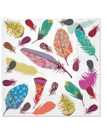 Paw Lunch Napkins 33cm DELICATE FEATHERS