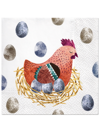 Paw Lunch Napkins 33cm HEN MOM