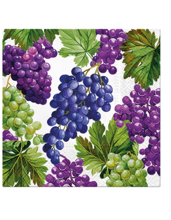Paw Lunch Napkins 33cm NATURAL GRAPES