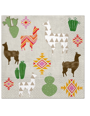 Paw Lunch Napkins 33cm LAMA S WORLD