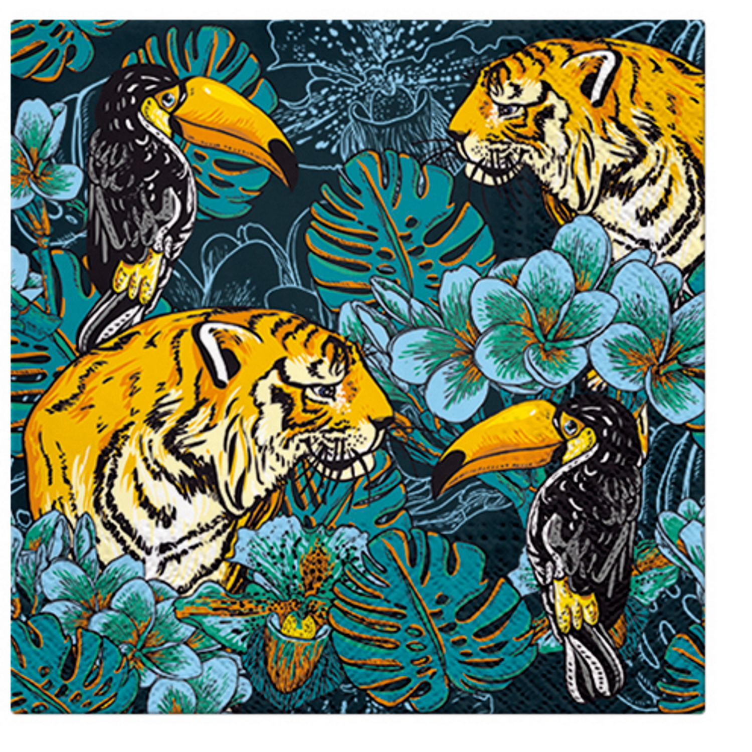 Paw Lunch Napkins 33cm WILD NATURE -4