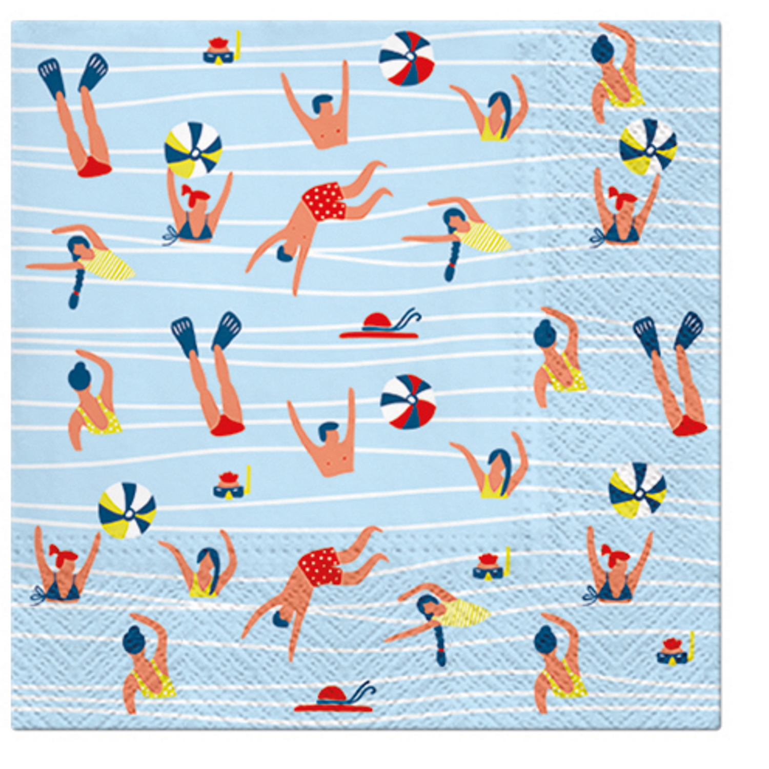 Paw Lunch Napkins 33cm SWIMMING POOL-4