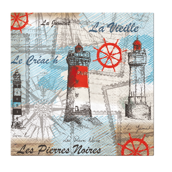 Paw Lunch Napkins 33cm SEA BREEZE-4