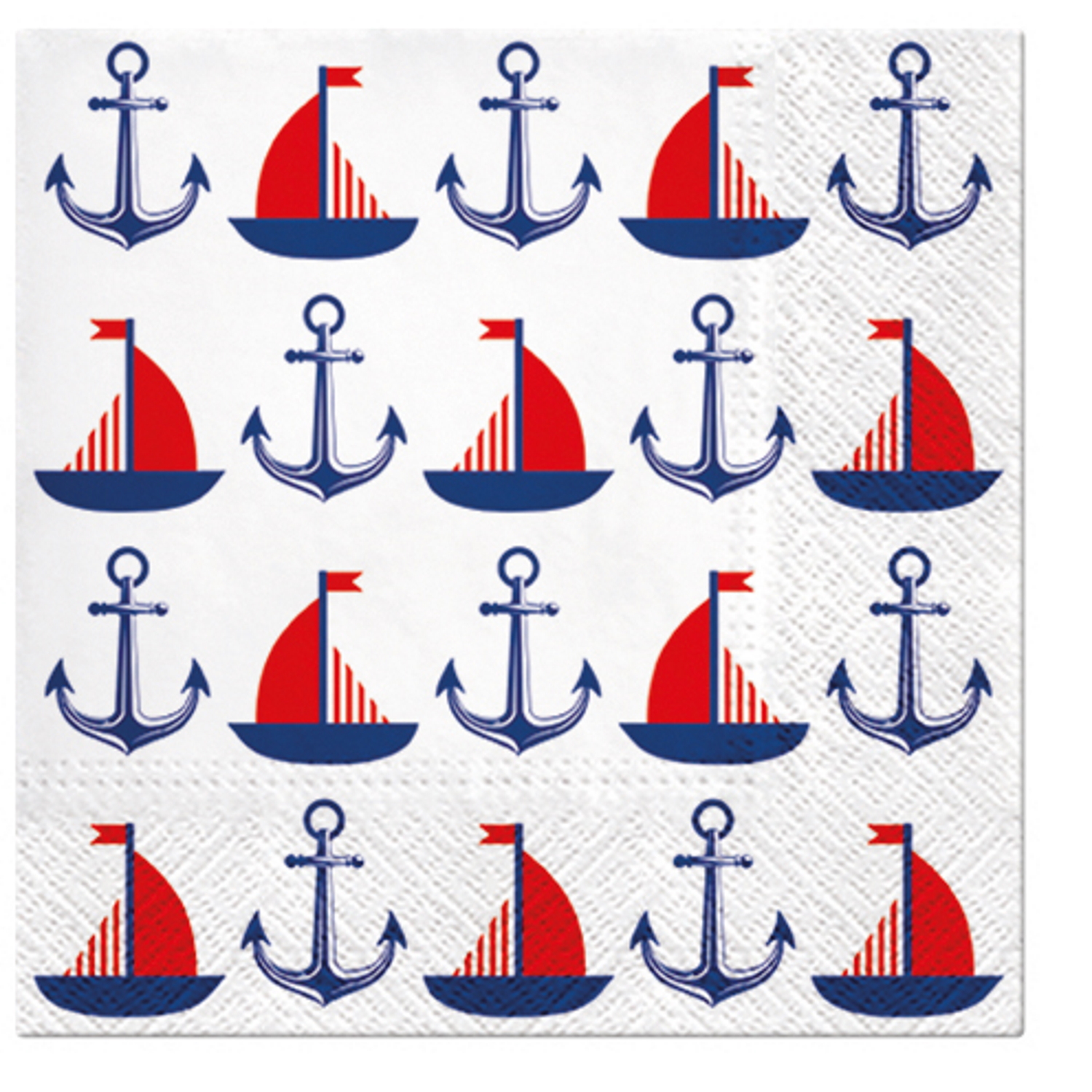 Paw Lunch Napkins 33cm SHIPS & ANCHORS