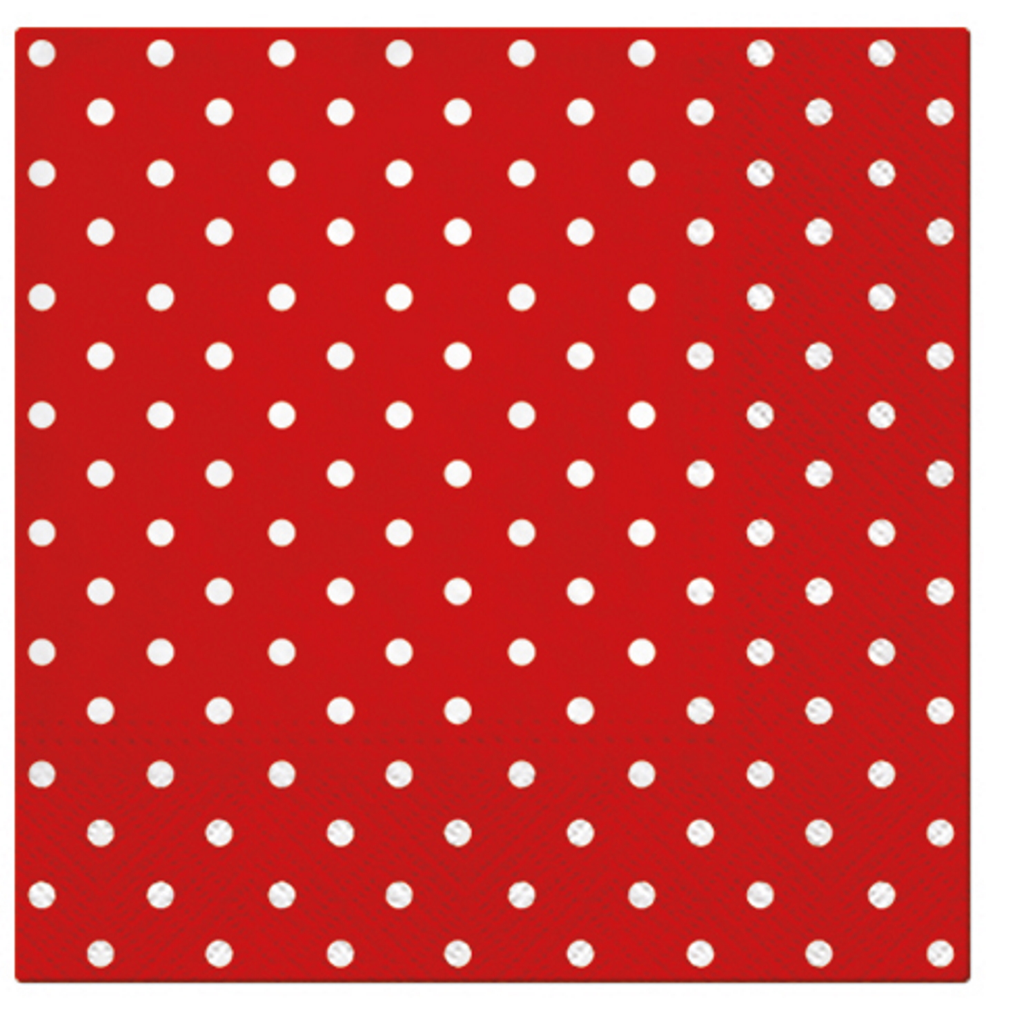 Paw Lunch Napkins 33cm DOTS RED