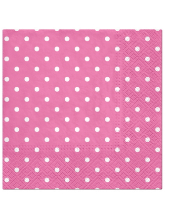 Paw Lunch Napkins 33cm DOTS CYCLAMEN