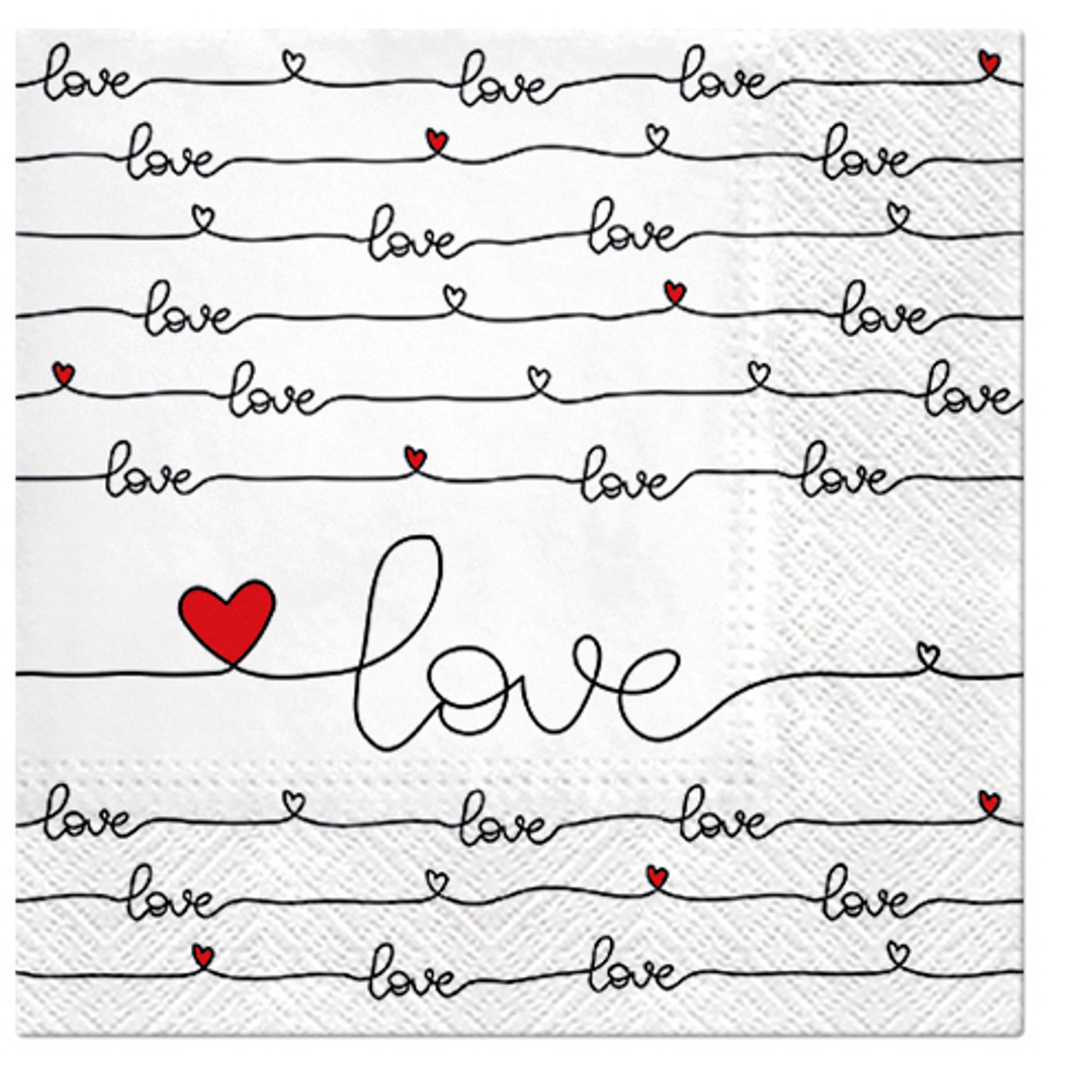 Paw Lunch Napkins 33cm LOVE CONNECTION