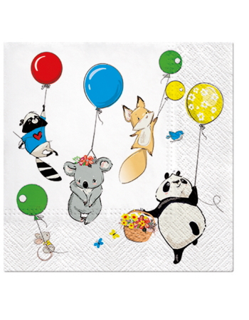 Paw Lunch Napkins 33cm ANIMALS PARTY