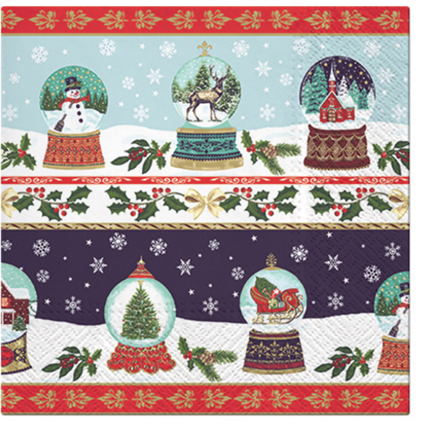 Paw Lunch Napkins 33cm CHRISTMAS BALLS -2