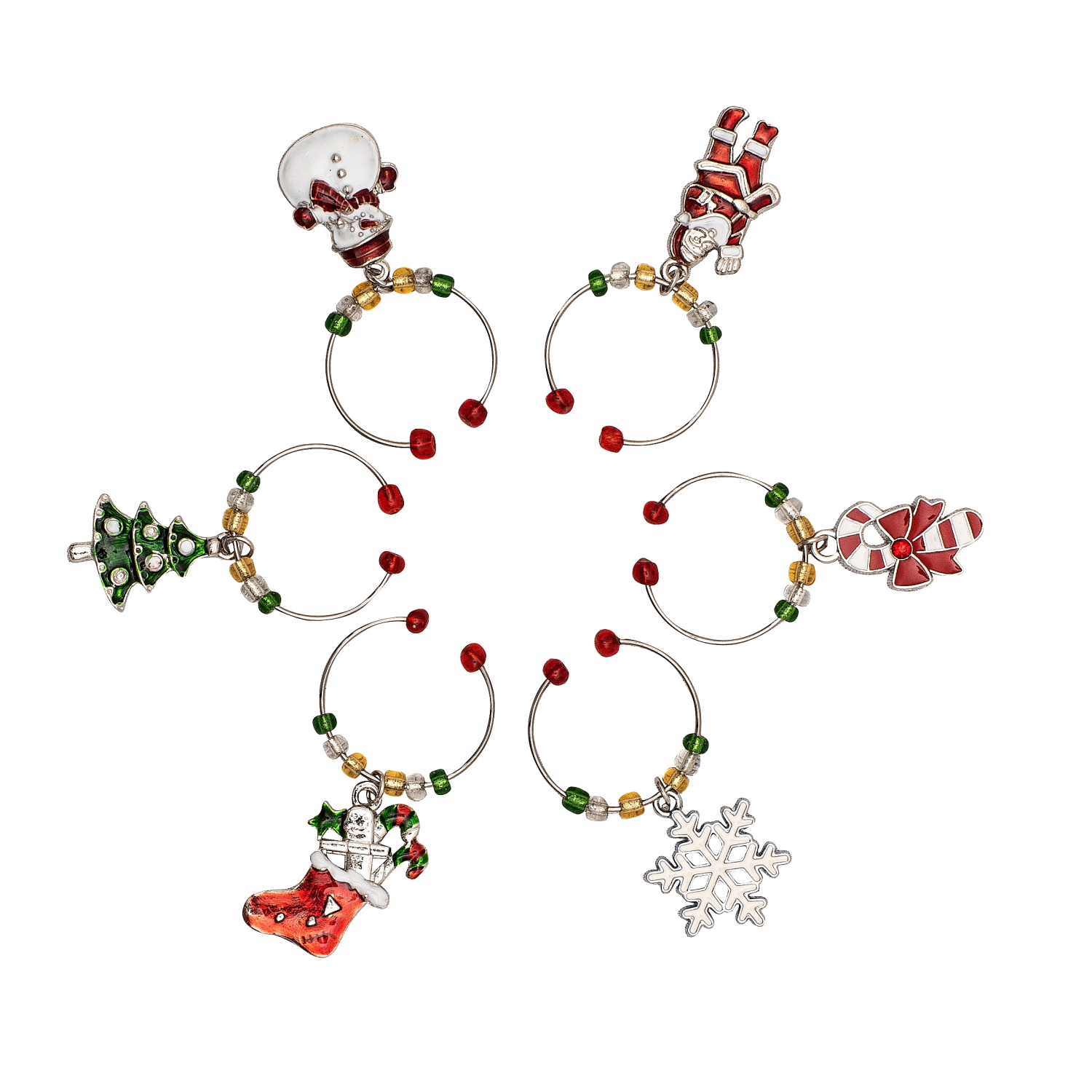 Avanti Wine Charms - Xmas Set Of 6