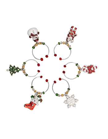 Avanti Wine Charms - Xmas Set Of 6