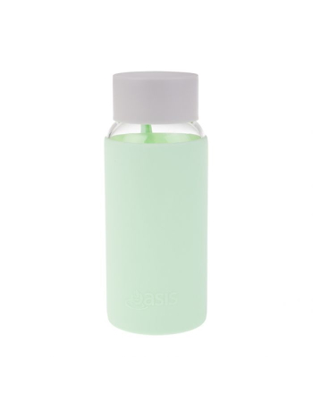 Oasis Borosilicate Glass Water Bottle 500ml - Spearmint