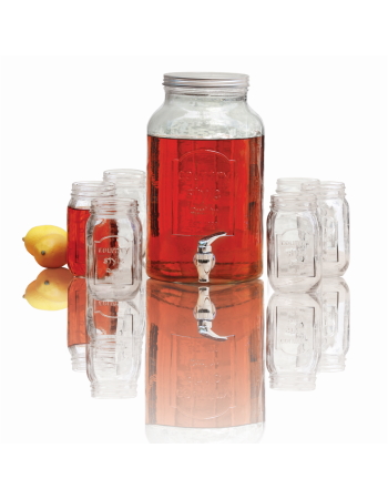 Avanti Glass Dispenser 5.7l W 6 Pc Jar