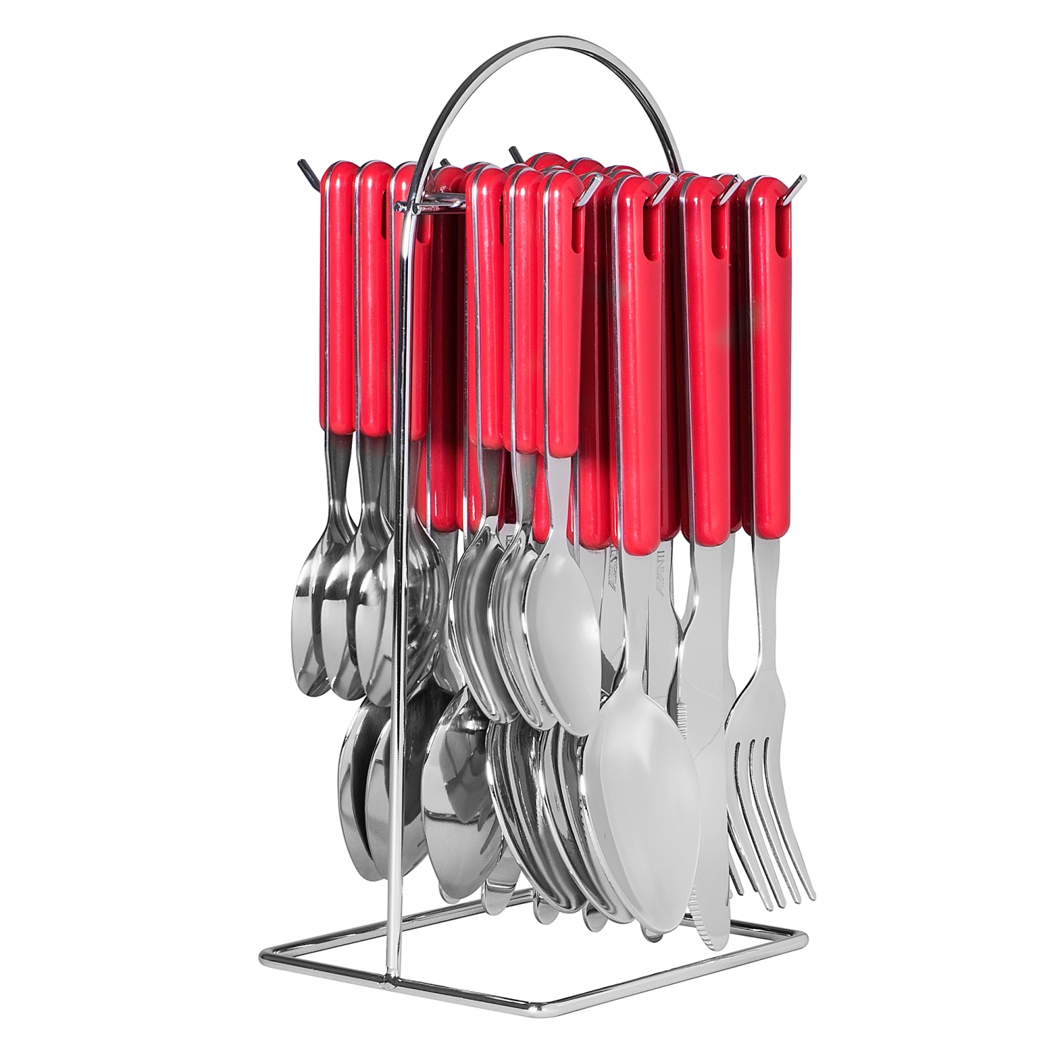 Avanti 24 Piece Hanging Cutlery Set - Red