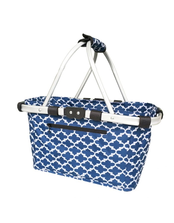 Sachi Two Handle Carry Basket - Moroccan Navy