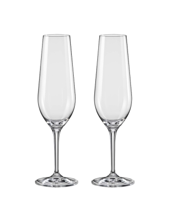 Bohemia Crystal Champagne Glass Amoroso 200ml (Set Of 2 Pcs)