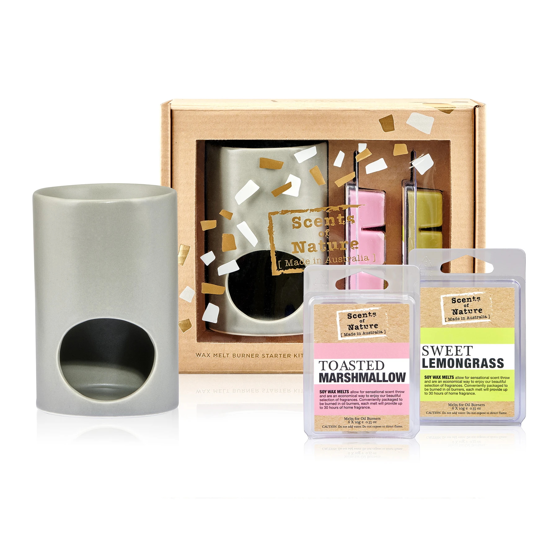 Tilley Melt Burner Pack - 2x Soy Wax Melts + Ceramic Melt Burner-4