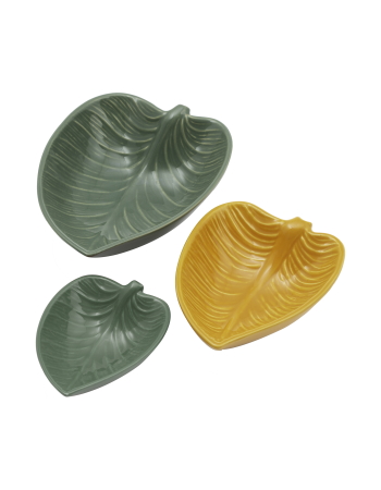 Mason Cash Forest Set Of 3 Leaf Dishes