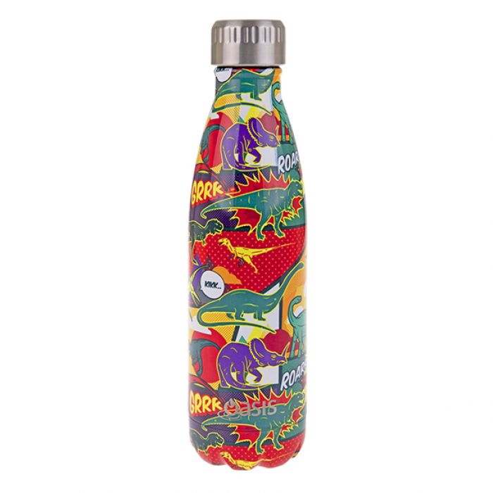 Oasis Stainless Steel Double Wall Insulated Drink Bottle 500ml - Dinosaurs-4