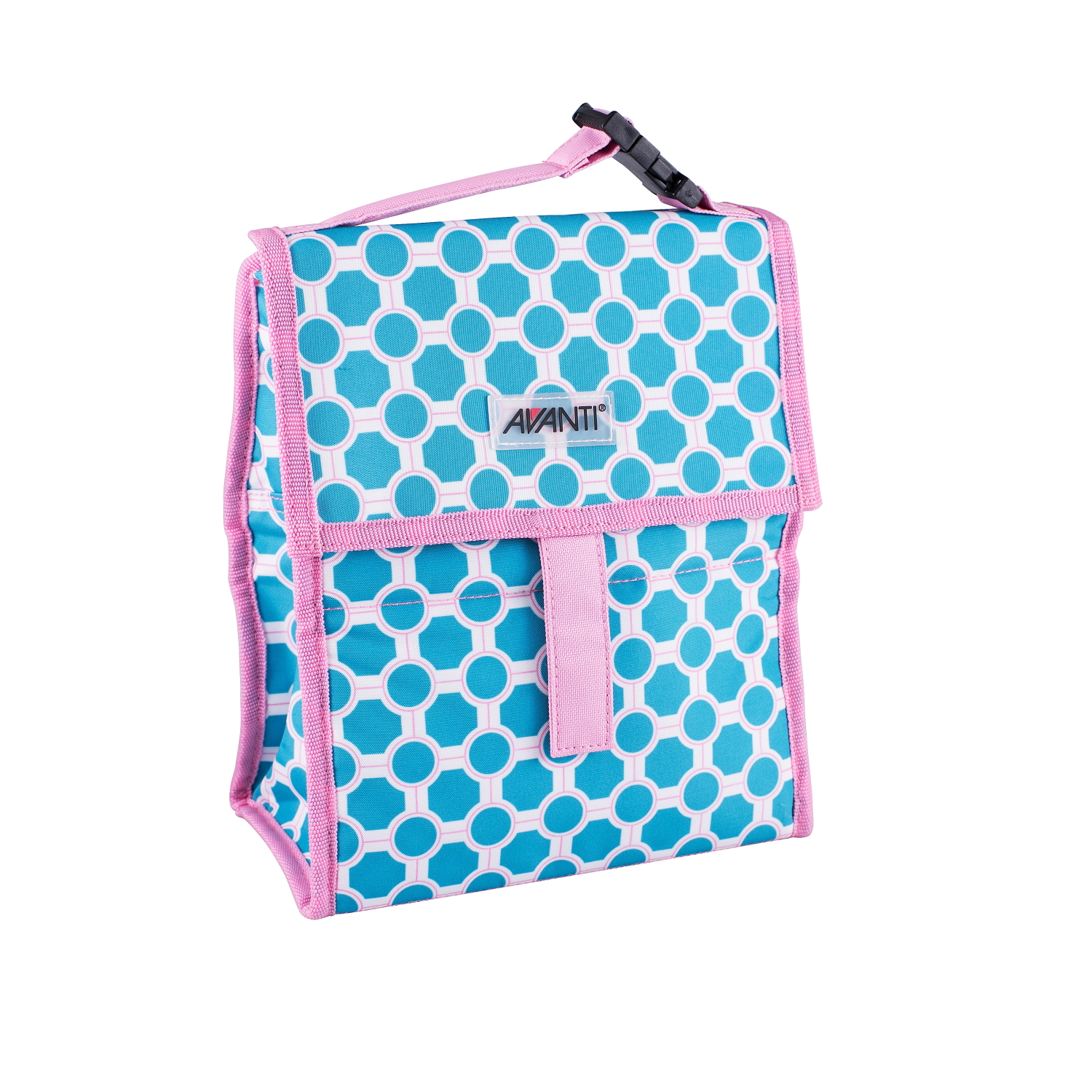 Avanti Yum Yum Lunch Cooler Bag Lattice Blue Pink-3
