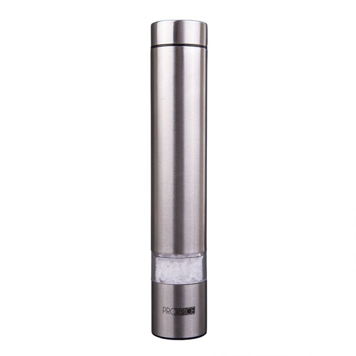 Pro Spice Electric Pilot Slimline 18cm Stainless Steel Salt & Pepper Mill Grinder Set-3