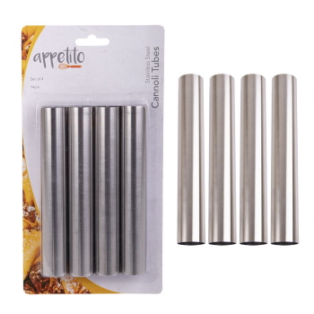 Appetito S/S Cannoli Tubes Set 4