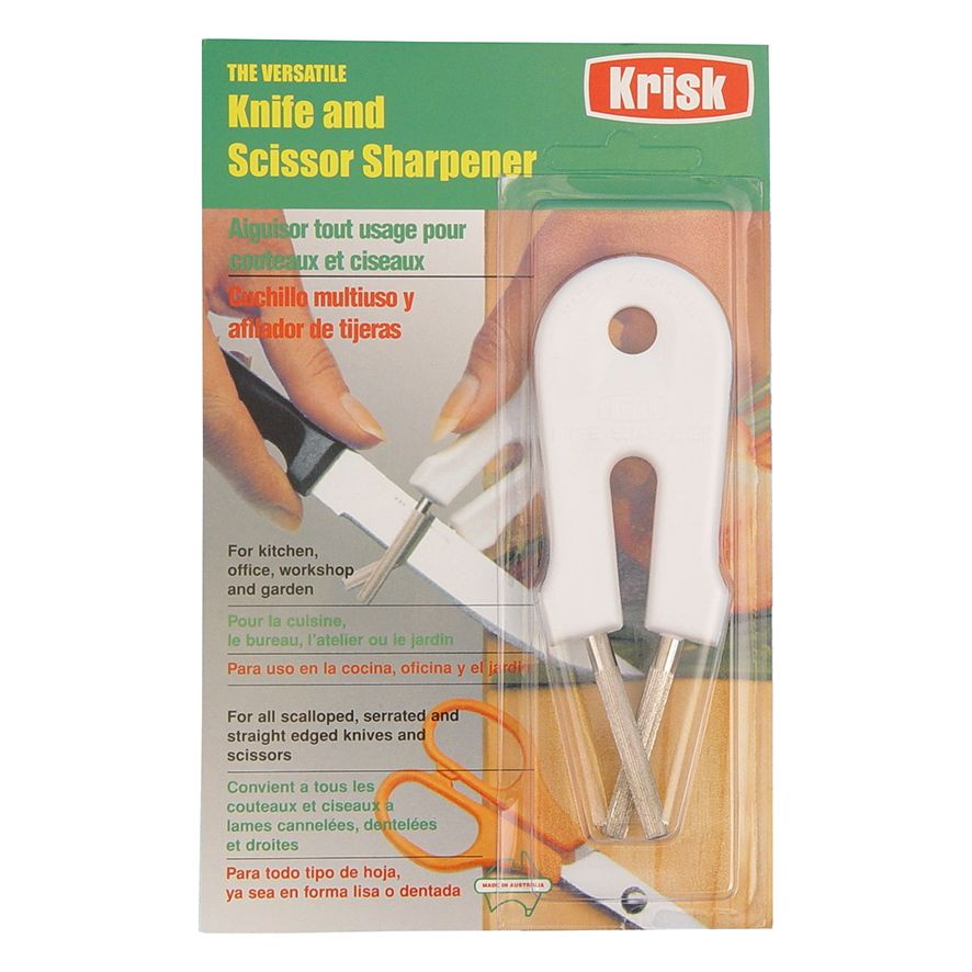 Krisk Knife & Scissor Sharpener - White-3