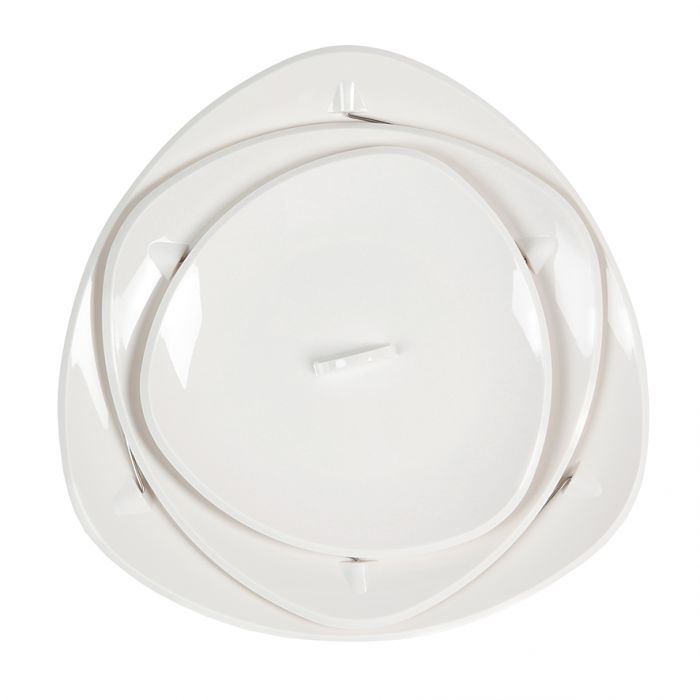 Fozzils Twistfold 3-tier Party Plate - White-3