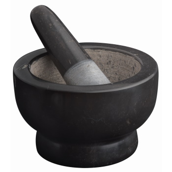 Avanti Marble Footed Mortar&Pestle 13cm Black