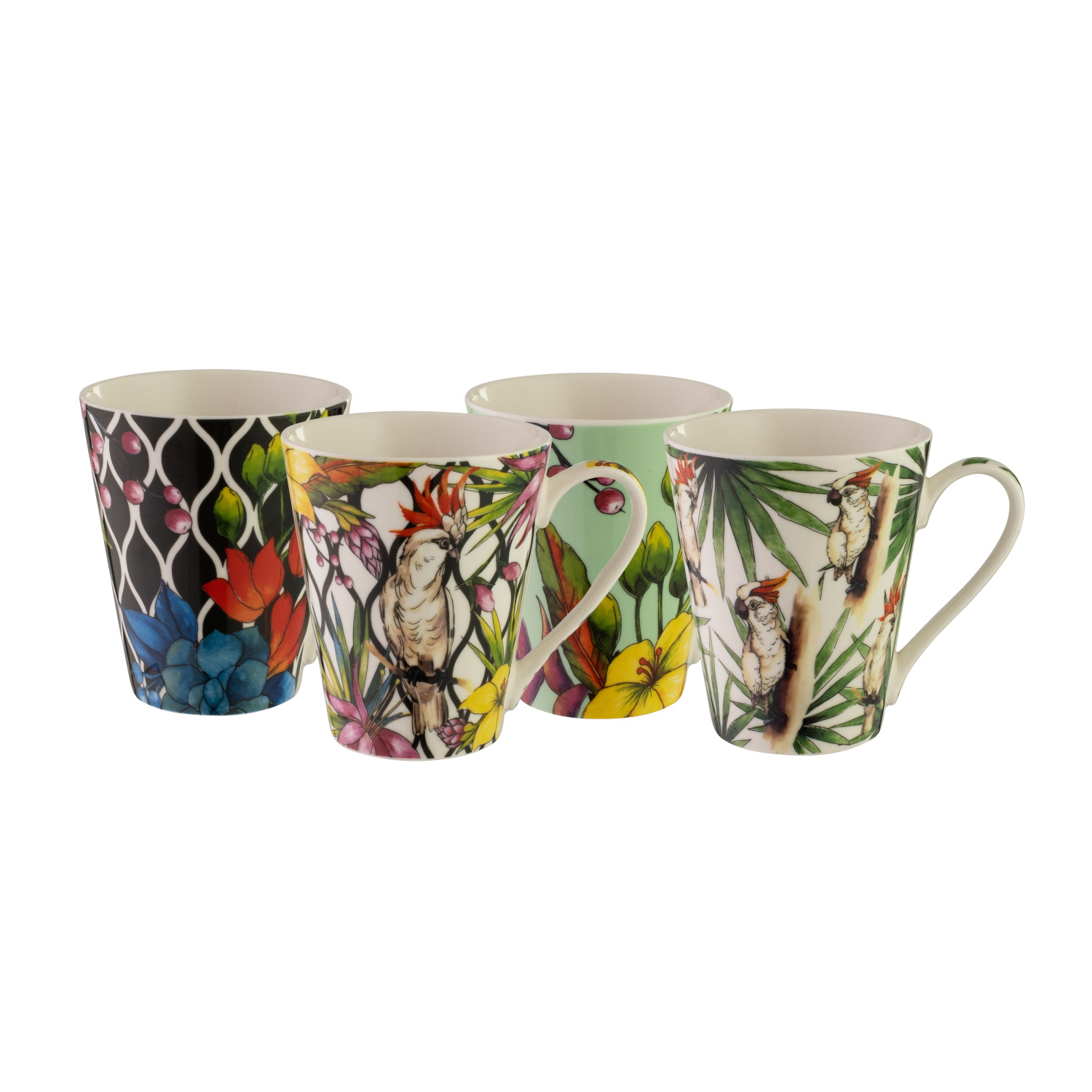 Bundanoon Conical Mug Cockatoo Set Of 4-2