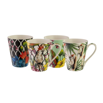 Bundanoon Conical Mug Cockatoo Set Of 4