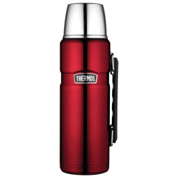 Thermos Stainless King Stainless Steel Vacuum Insulated Flask 2L Red