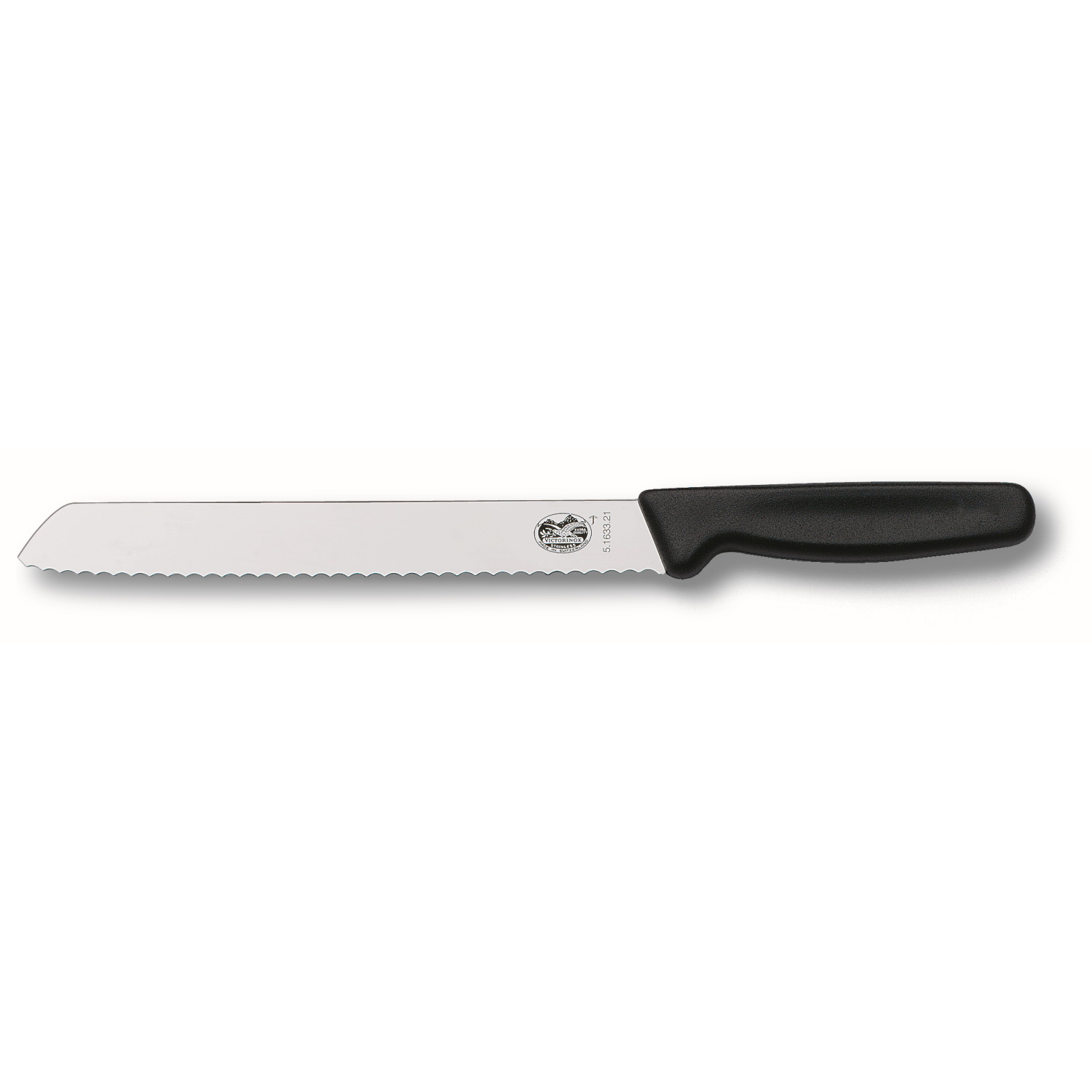 Victorinox Bread Knife 21cm, Wavy Edge Blade, Nylon - Black-1