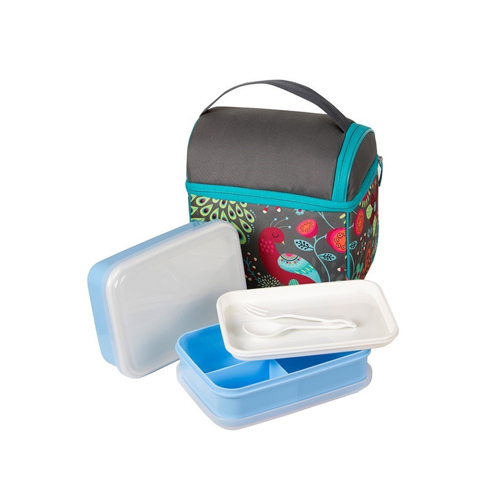 Thermos Raya® Double Pack-In Lunch Bag - Colourful Peacock-3