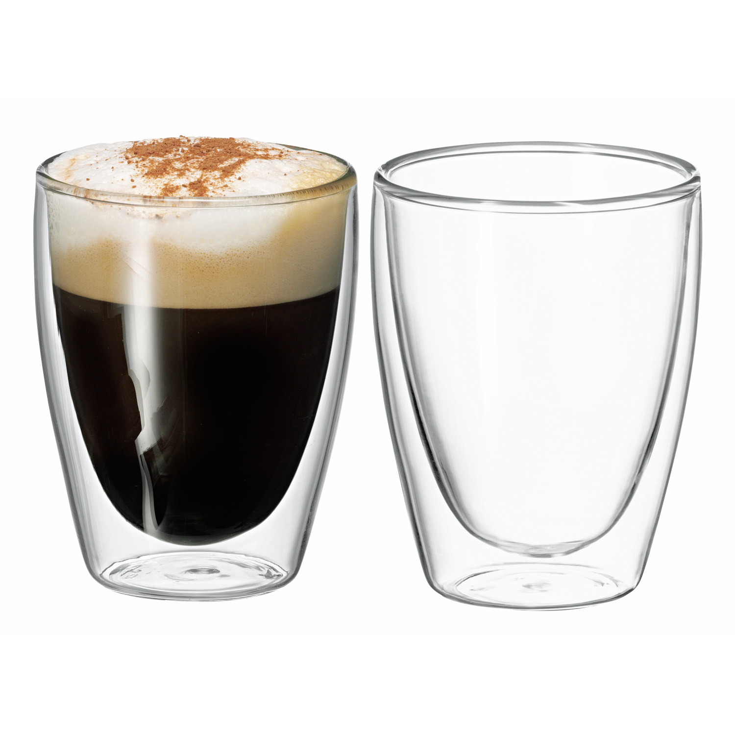 Avanti Twin Wall Glass Caffe 250ml Set 2-4