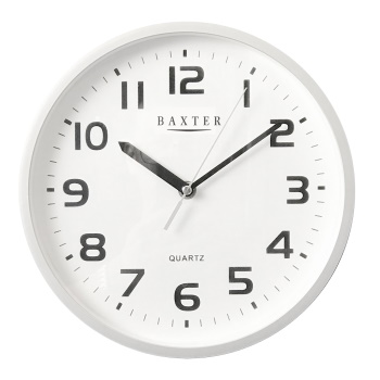 Baxter Adams Wall Clock Arabic 25cm-Silver