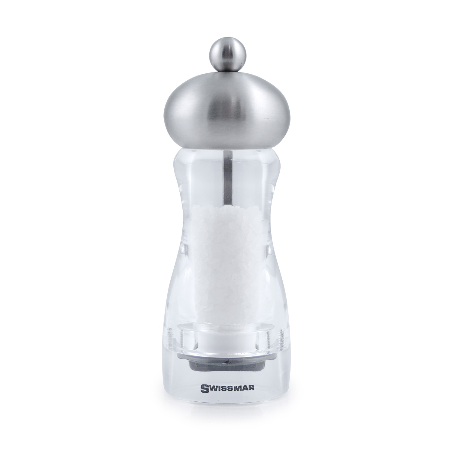 Swissmar Acrylic Stainless Steel Top Salt Mill 15cm-3