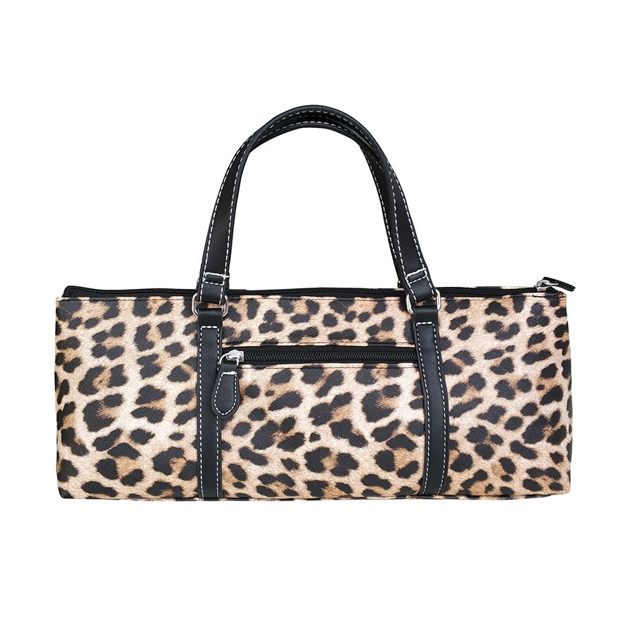 Sachi Insulated Wine Purse - Leopard Natural-3
