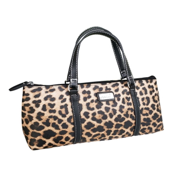 Sachi Insulated Wine Purse - Leopard Natural