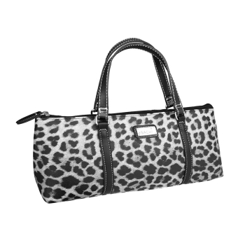 Sachi Insulated Wine Purse - Leopard Grey