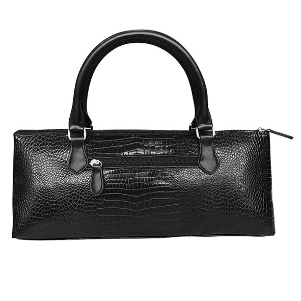 Sachi Insulated Wine Purse - Crocodile - Black-3