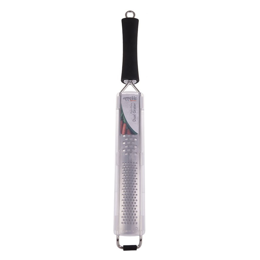 Appetito Stainless Steel Razor-plane Narrow Grater - Dual Fine Coarse-3