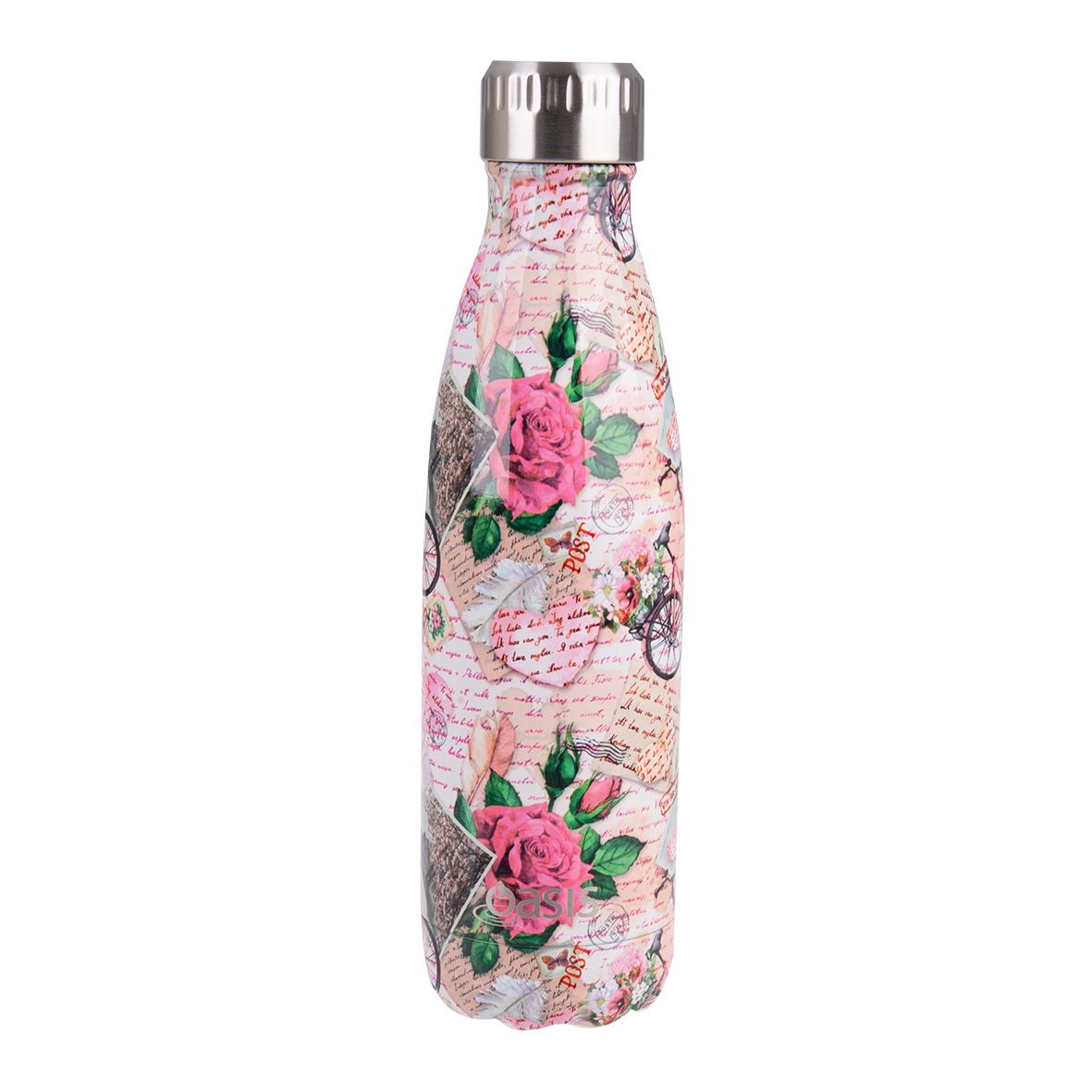 Oasis Stainless Steel Double Wall Insulated Drink Bottle 500ml - Parisian Dreams-1
