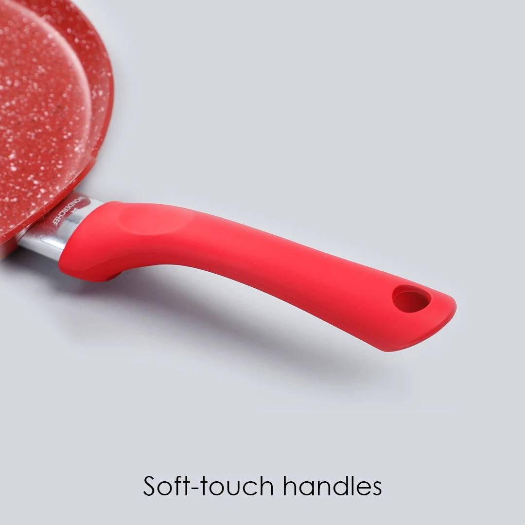 Wonderchef Royal Velvet Dosa Tawa 30cm - Red-4