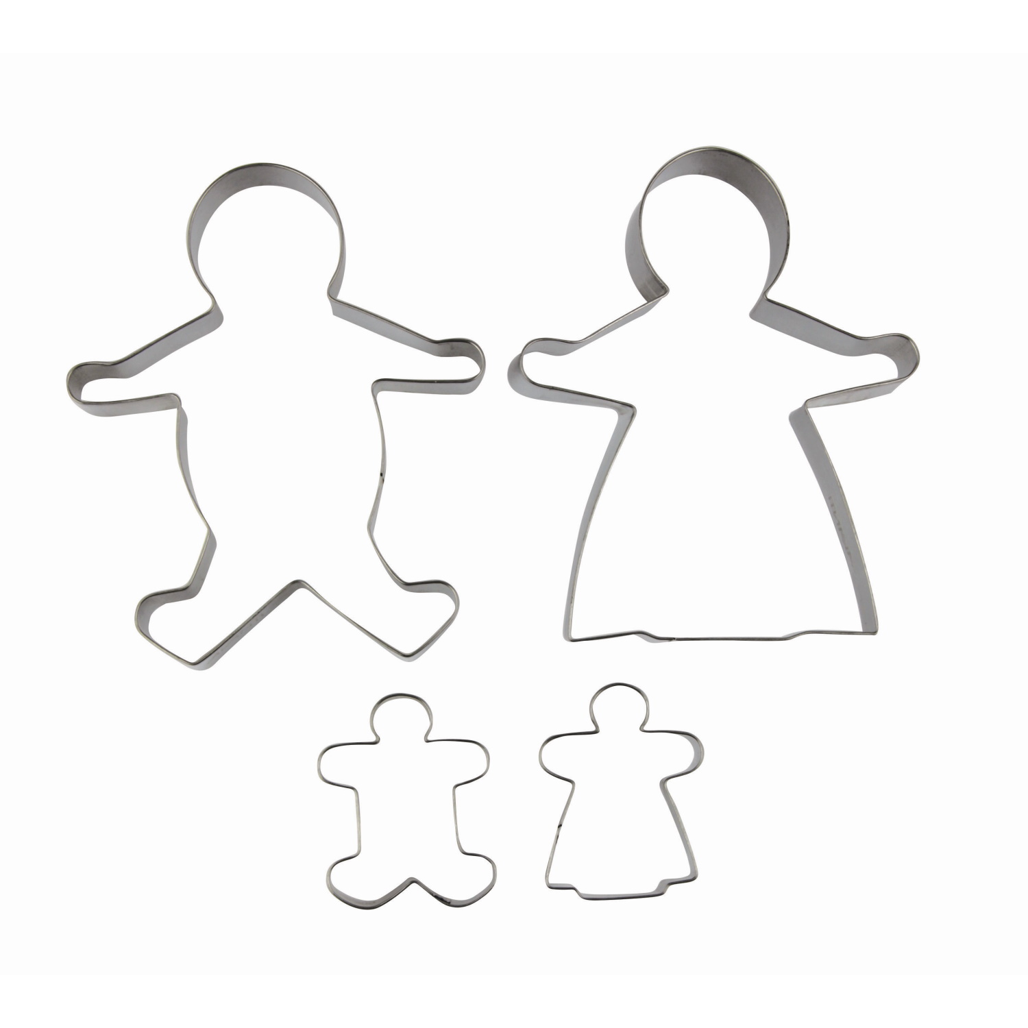 Avanti 4pc Stainless Steel Ginger Bread Family Cookies Cutter-4