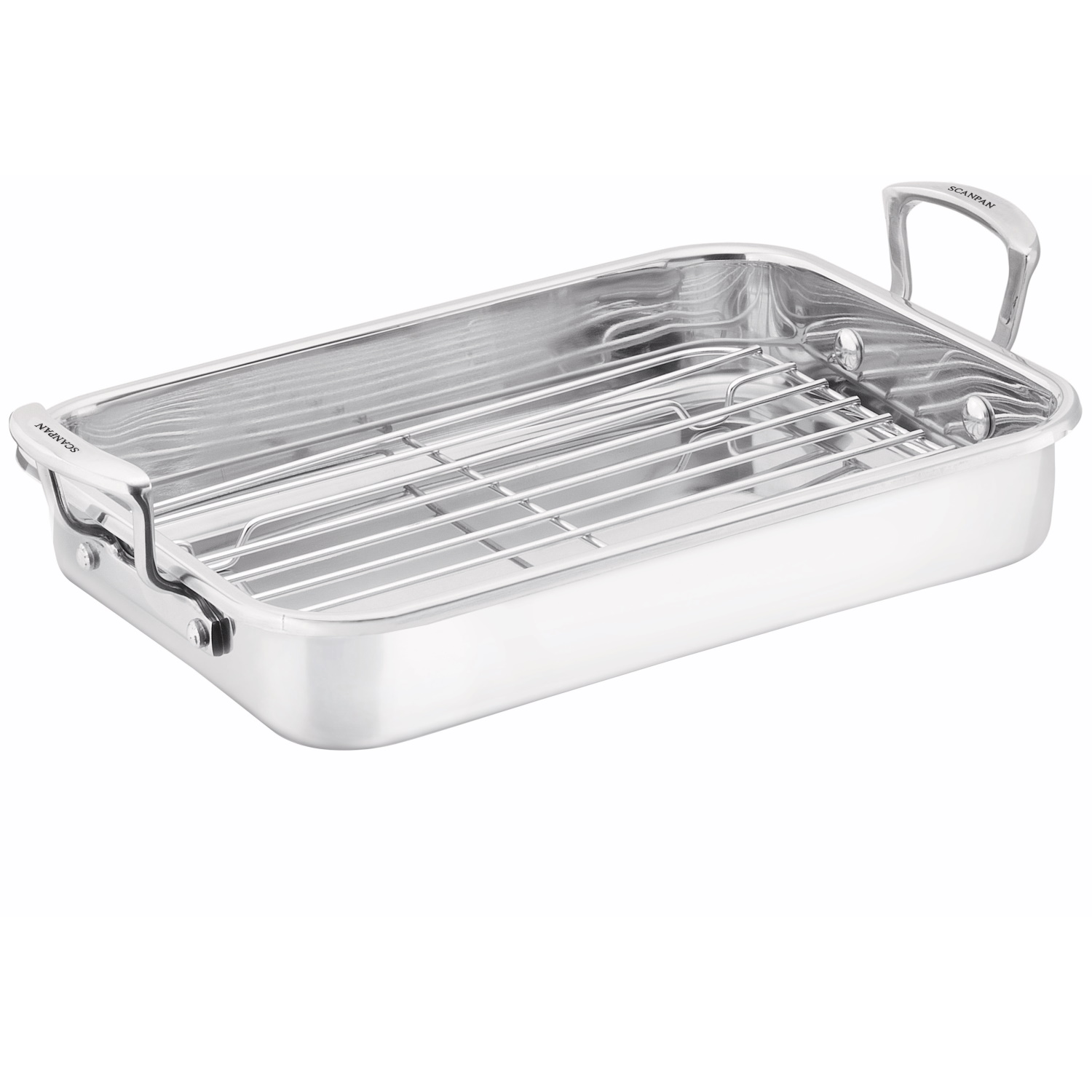 Scanpan Impact Roasting Pan with Rack 42cm x 26cm x 6cm-4