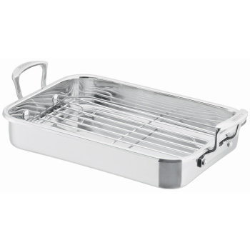 Scanpan Impact Roasting Pan with Rack 42cm x 26cm x 6cm