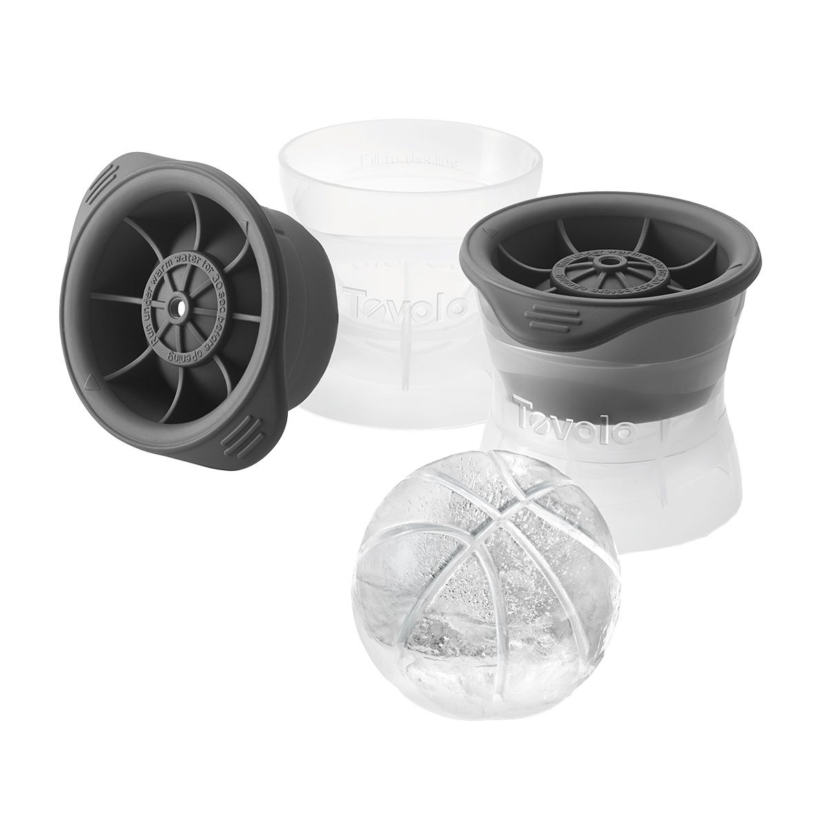 Tovolo Basketball Ice Mould Set 2 - Charcoal