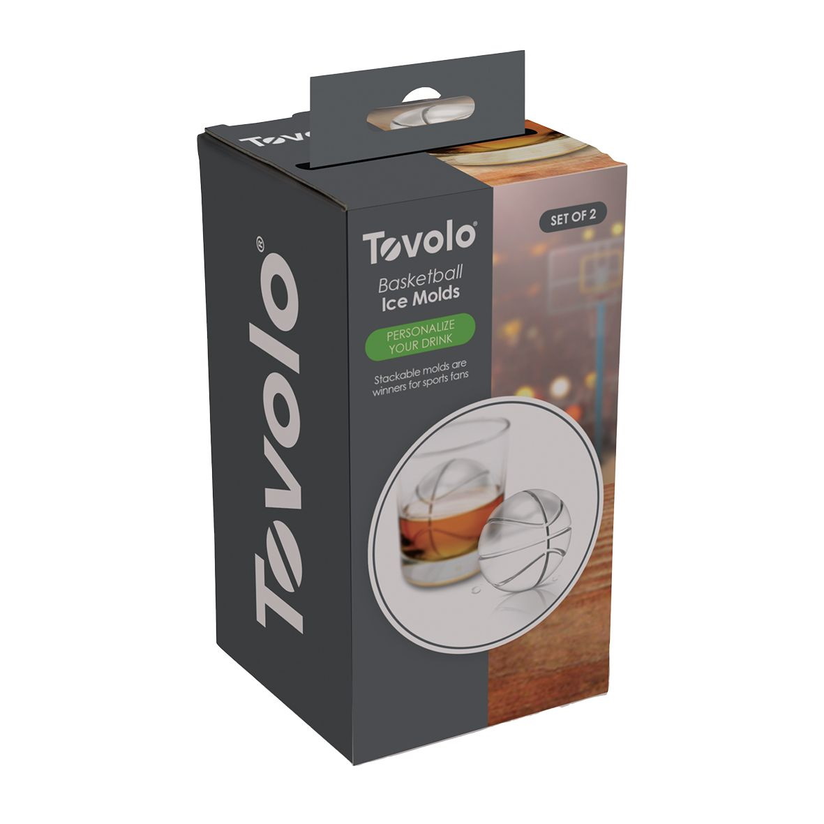 Tovolo Basketball Ice Mould Set 2 - Charcoal-3