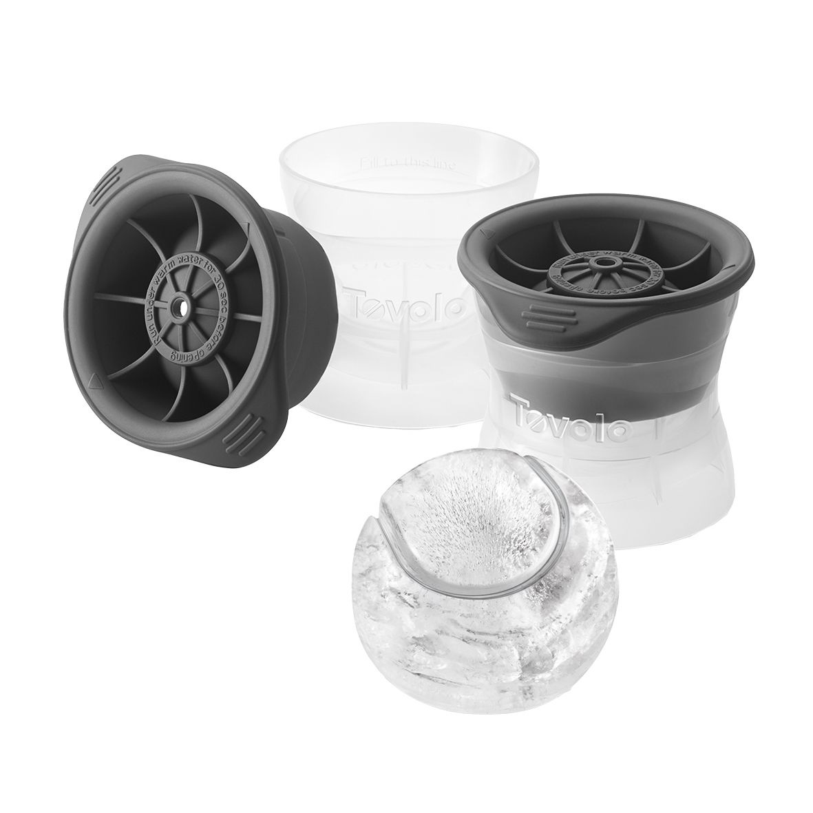 Tovolo Tennis Ball Ice Mould Set 2 - Charcoal